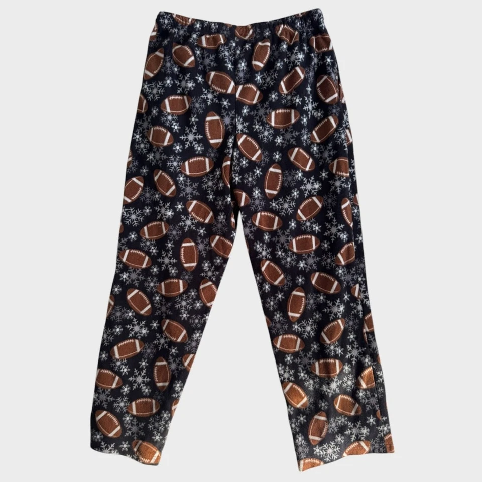 Pantalones de dormir grandes Stafford para hombre de vellón fútbol copos de nieve Foto 3 de 4