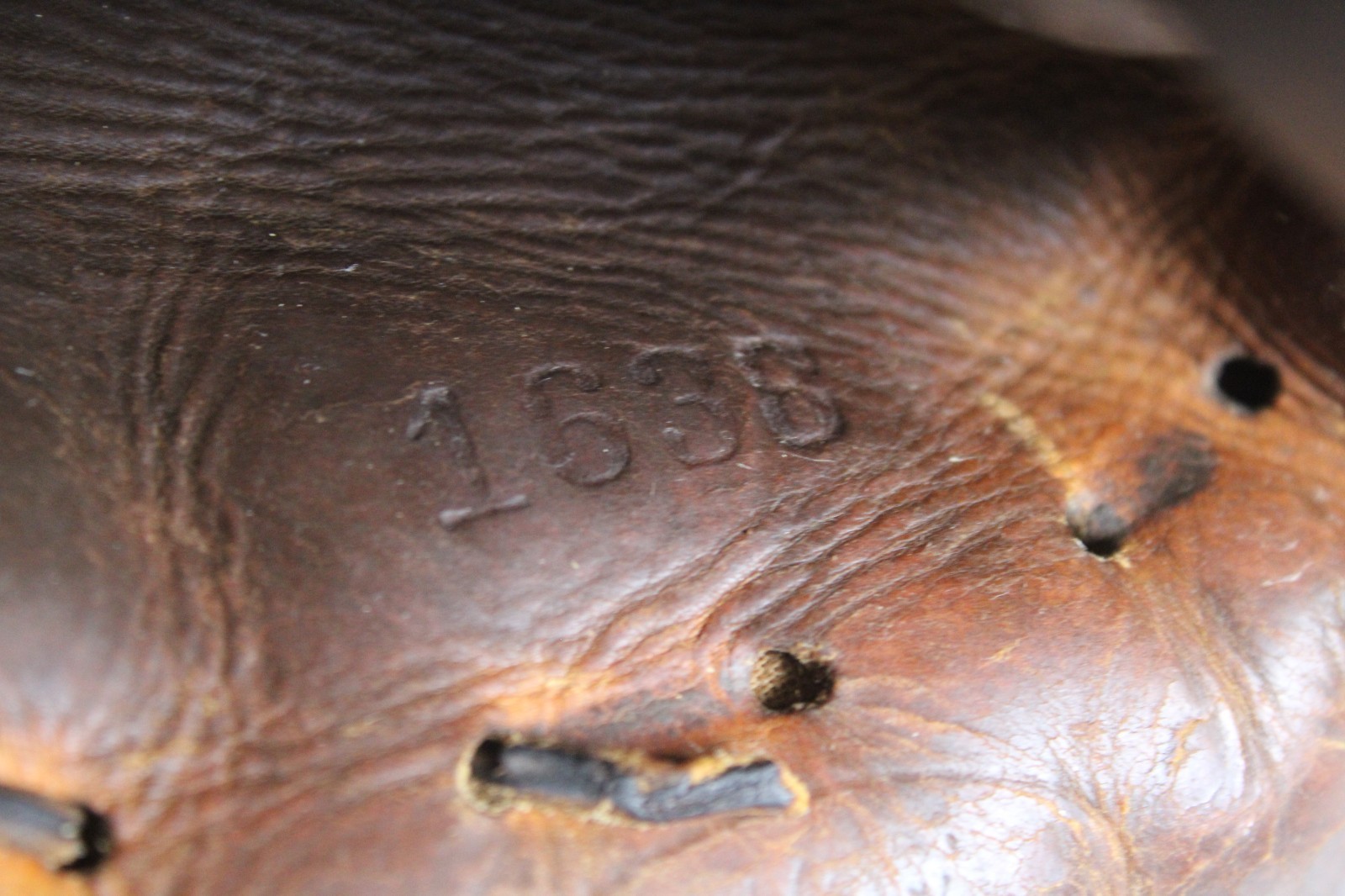 VTG J.C. Higgins Leather  Model # 1638  RHT Baseball Glove Sears Roebuck CO