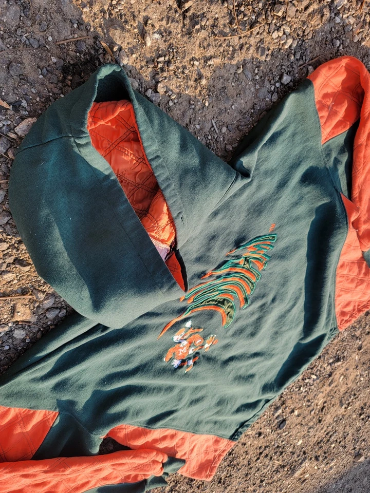 XL Vintage Miami Hurricanes Hoodie Banned Logo Sweatshirt Embroidered - Image 2 of 4