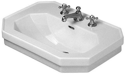 Duravit 043860-3HOLE 1930 Series 23-5/8'' Specialty Ceramic Wall - White / Glazed
