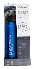 LifeStraw Go Series BPA-Free Water Filter Bottle - Royal Blue (22oz) - New