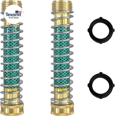 Garden Hose Protector, Hose Extension Adapter with Coil Spring, 2 Pack