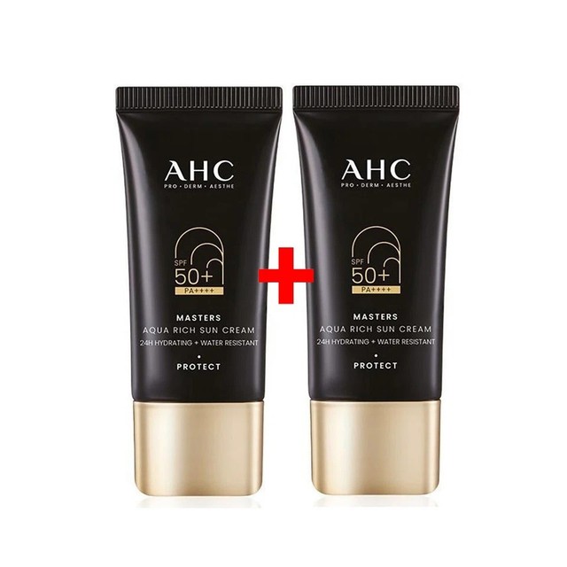 AHC Masters Aqua Rich Sun Cream 30ml x 2ea SPF50+ PA++++ Korean skincare