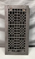 Antique VTG Cast Iron 6x14 Decorative Heat Grate Floor Register Old 1015-25B