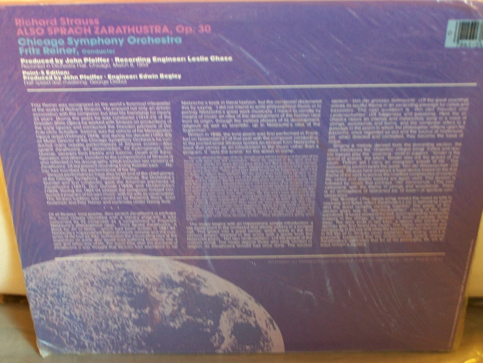 R. Strauss Also Sprach Zarathustra Reiner CSO RCA .5 Audiophile STILL SEALED! - Image 2 of 2