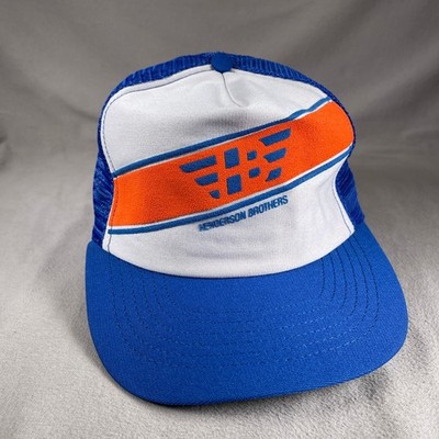 Henderson Brothers Hat Men OS Blue Vintage Snapback Trucker Cap Made In USA