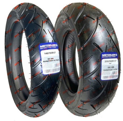 Metzeler 140/75R17 200/55R17 Front Rear Motorcycle Tire Set Marathon Ultra ME888