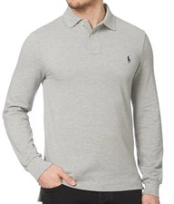 Branded Men’s Long Sleeve Polo Shirt Small Pony - Custom Fit