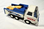 Vintage Tonka Mini 55010 Indy Race Car Hauler Blue White Toy Truck and Car