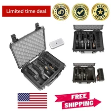 Waterproof Pistol Case for Safe Firearm Storage - 16 Magazine Capacity