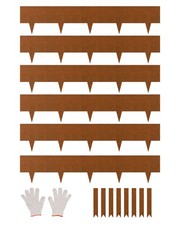 Weather-Resistant Steel Landscape Edging 6 Packs 40x8 in Yard Edging Border