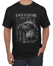 Freedom Isn't Free USA Pride Eagle America First Flag Men's T-Shirt