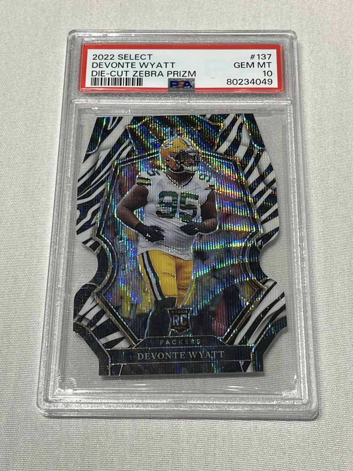 Devonte Wyatt Panini Select #137 Die-Cut Zebra