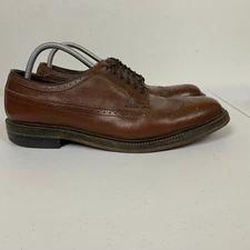 Hanover LB Sheppard Brown Leather Brogue Wingtip Men's Dress Shoes Size 12D