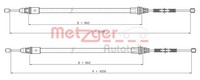 Metzger Handbremsseil Bremsseil Hinten Links Passend FüR Smart Fortwo Coupe