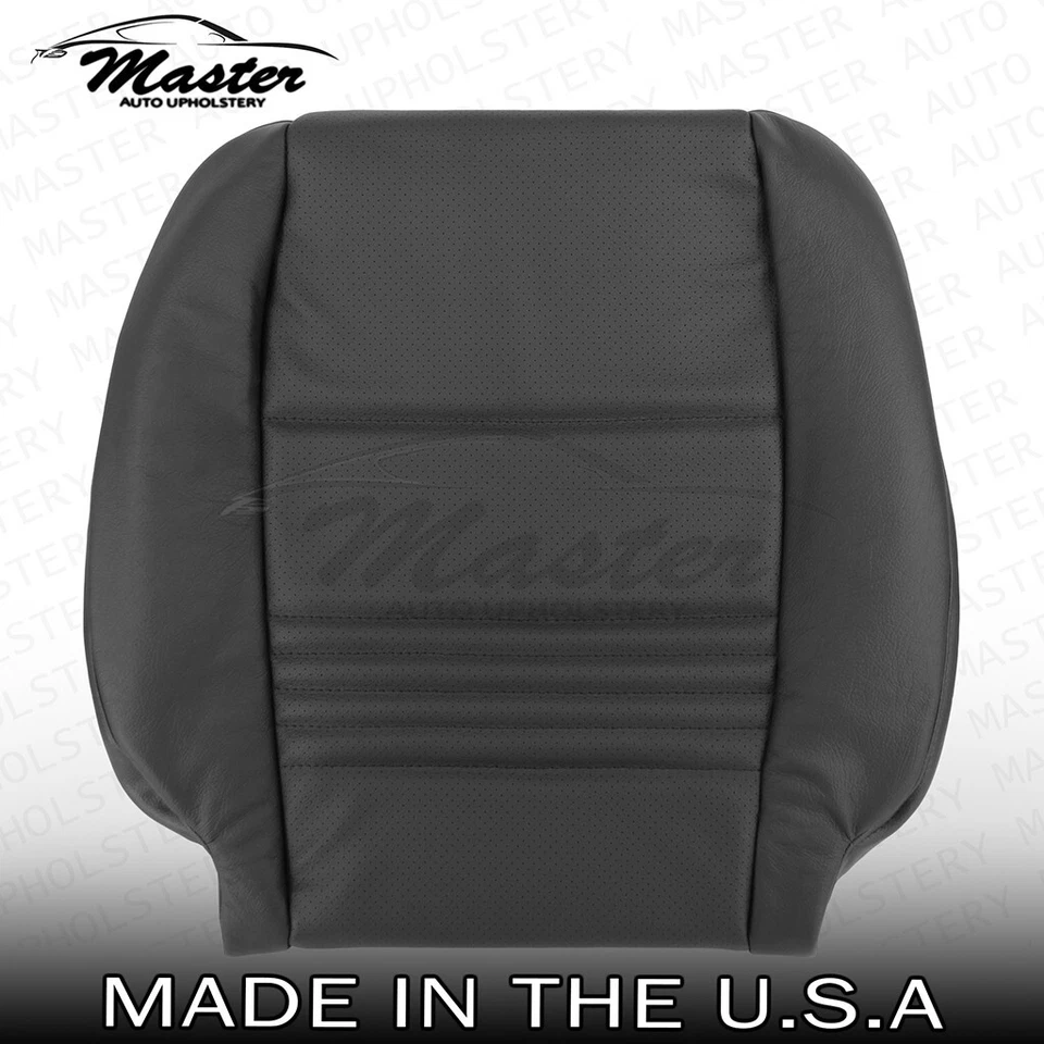 适用于 1997 - 2004 年保时捷 Boxster 乙烯基左右黑色座椅套穿孔 — 第 2/4 张图片