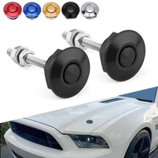 2x Push Universal Button Quick Release Hood Bonnet Pins Lock Clip Latch Bumper