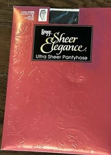 L'eggs Sheer Elegance Ultra Sheer Pantyhose Sz B ONYX Control Top~