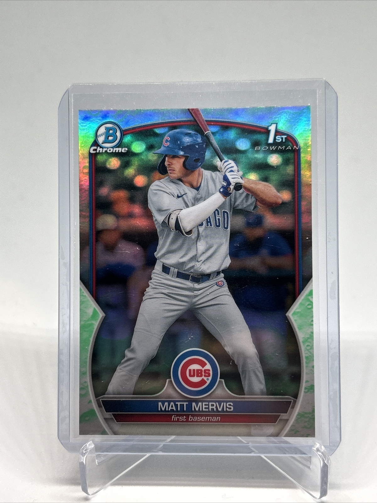 2023 Bowman Chrome Matt Mervis 1st Prospect Lunar Glow Refractor #BCP-74 Cubs