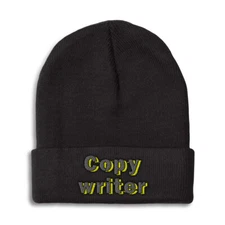 Beanies for Men Copy Writer Winter Hats for Women Acrylic Skull Cap 1 Size