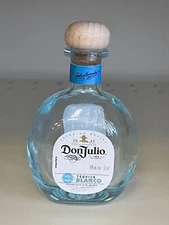 Empty Tequila Don Julio BLANCO Mini Bottle 50mL BLUE Glass