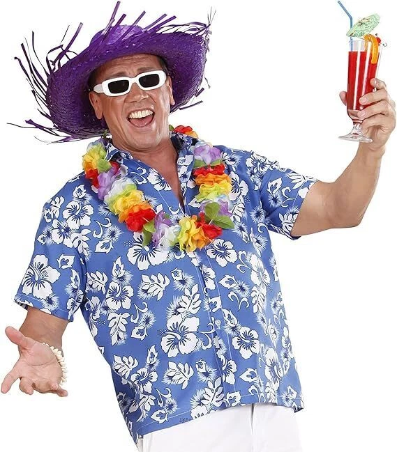Farbiger Strohhut / Mexiko Hawaii Karibik Südsee Sommer Strohhut Kostüm Deko - Bild 2 von 3