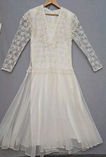 Scott McClintock Bridal Vintage off white lace Wedding Dress Size 10