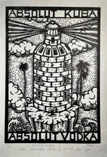 EDUARDO ABELA TORRAS. Engraving. Serigraphy/Cardboard.Cuban Art.Contemporary Art