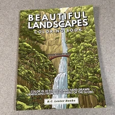 Beautiful Landscapes Coloring Book: Color In 30 Realistic And Tranquil Scen...