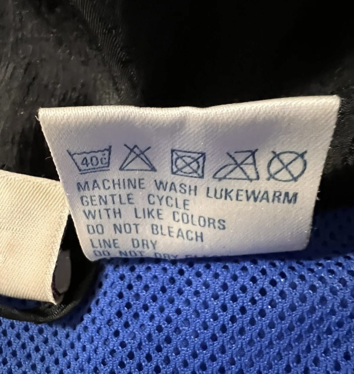 Vintage REEBOK 1/2 Zip Pullover Windbreaker Large Lightweight Black Blue 90s L thumbnail 8