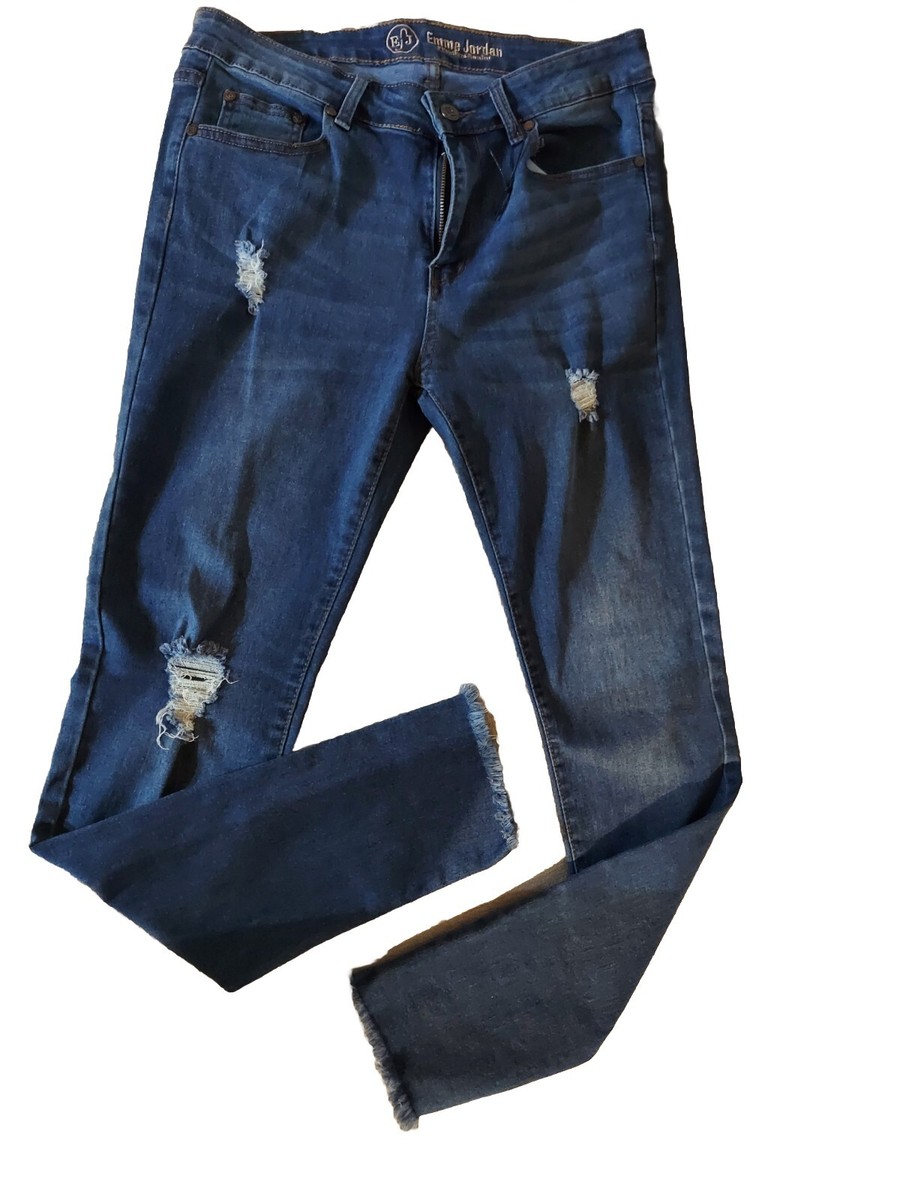 Women, Size 9, Emme JORDAN premium Denim, long pants, distressed