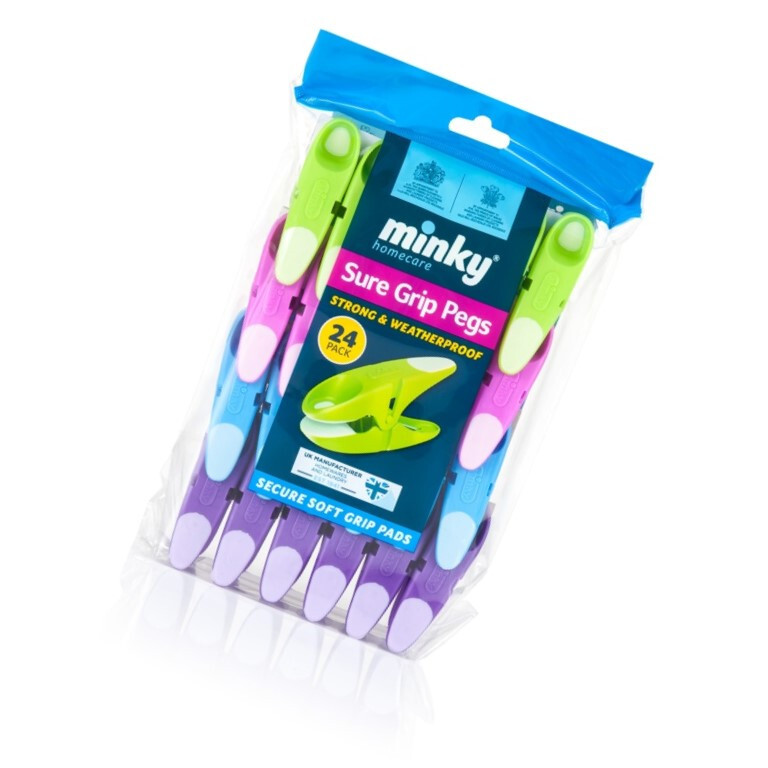 Minky Sure Grip Pegs 24 Colourful Plastic Clothes Pegs 5010353318733 eBay