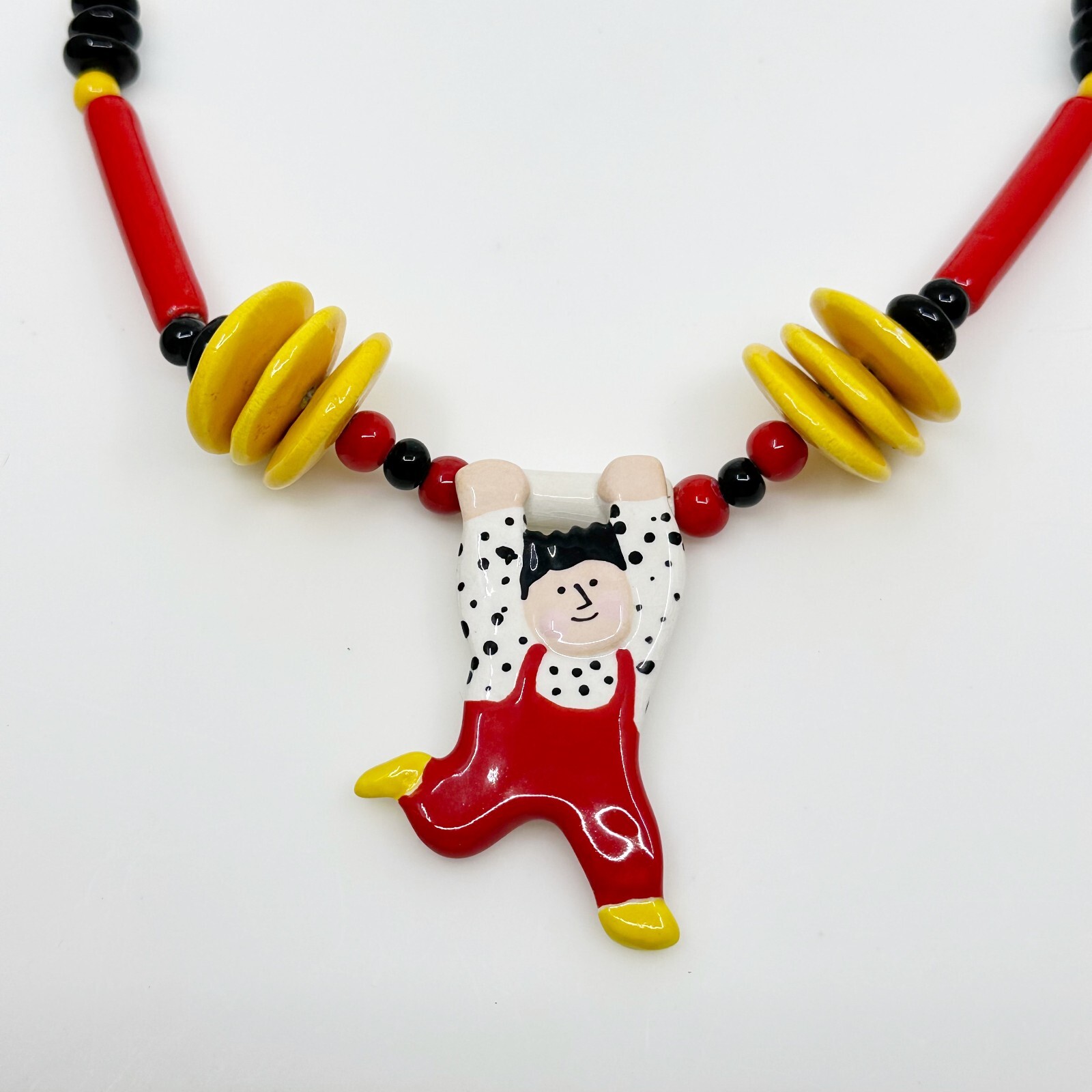 Ruby Z Candace Loheed ceramic boy pendant necklac… - image 5