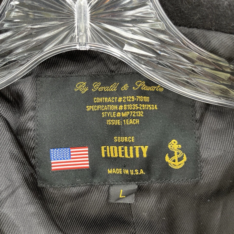 VTG US Navy Peacoat Womens Large Black Wool Double Breasted US Military - Image 3 of 4