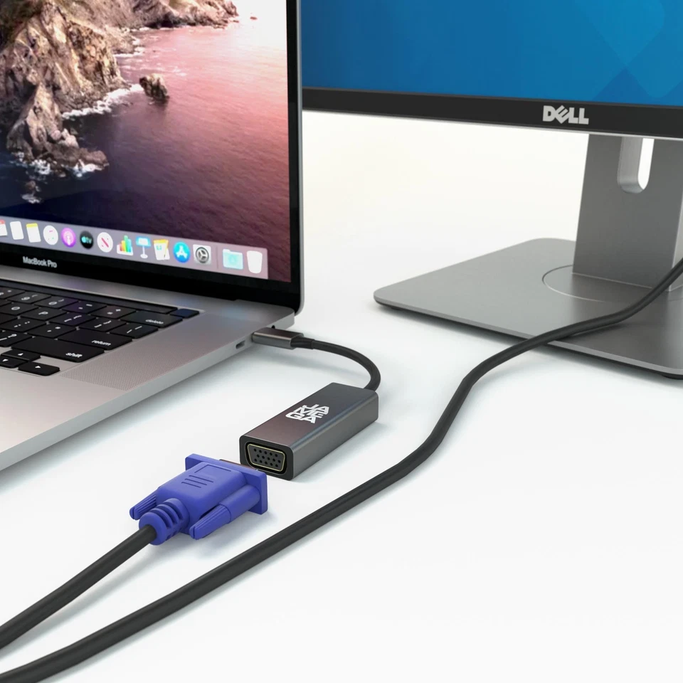 Adattatore da USB C a VGA Full HD 1920x1080 Tipo C 3.1 a VGA Convertitore Apple MacBook - Immagine 2 di 3