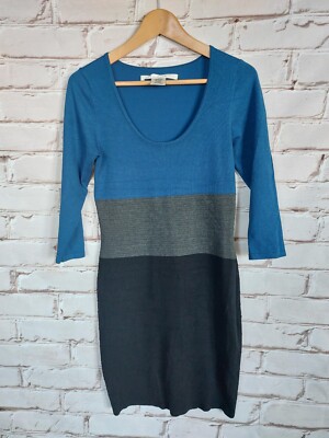 Max Studio Damen Kleid Strickkleid Gr. M Etuikleid Ärmel 3/4
