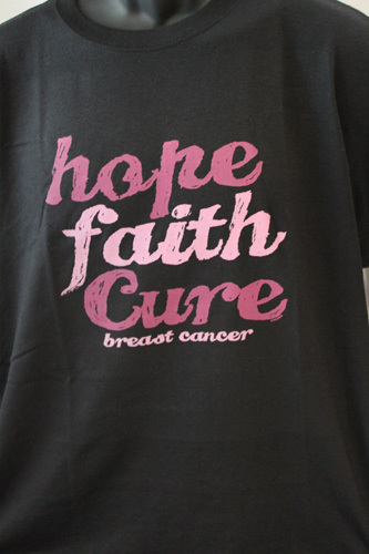 Breast Cancer Awareness ribbon Hope Faith Cure t-shirt tee graphic support pink - Bild 2 von 29