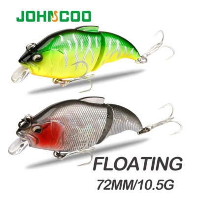 JOHNCOO 72mm Fishing Lure Floating VIB Vibration 10.5g Hard Bait Wobblers Fishin