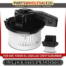 Rear HVAC Heater Blower Motor & Resistor Kit for Chevrolet Suburban GMC Yukon XL
