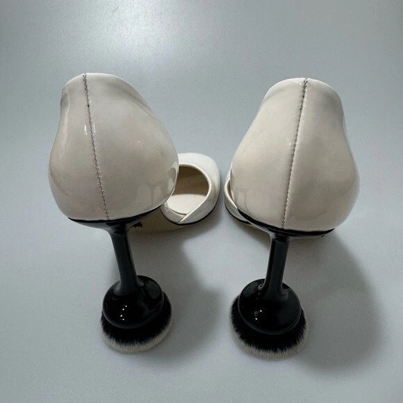 Zapatos de salón Loewe Toy Brush charol blanco negro para mujer EU 36/US 6 Foto 4 de 4