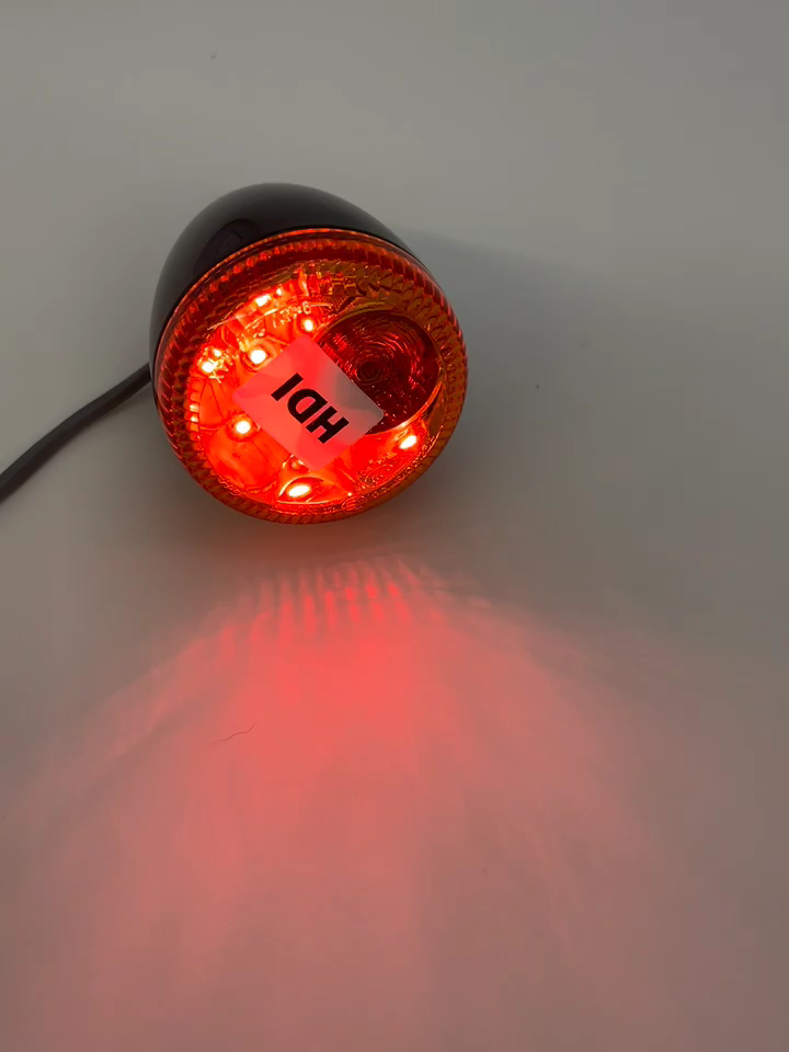 ヘイホー　9点 Harley Sportster OEM HDI LED Turn Signal Assembly Rear Black Amber