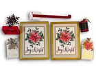 Christmas Wall Decor Wreath Hanger Stocking Decorations Set of 7 Interior Design
