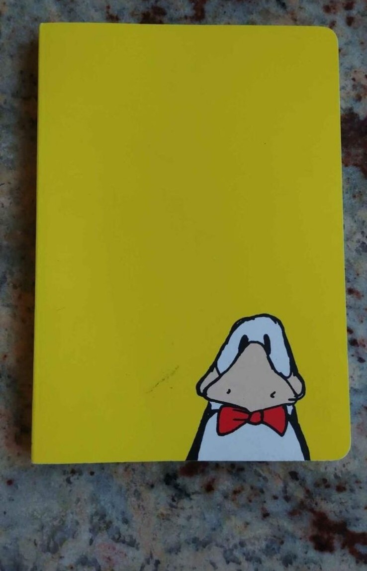 Cute Duck Comics Notebook with Lined Pages, Unique Rare Journal Design-image