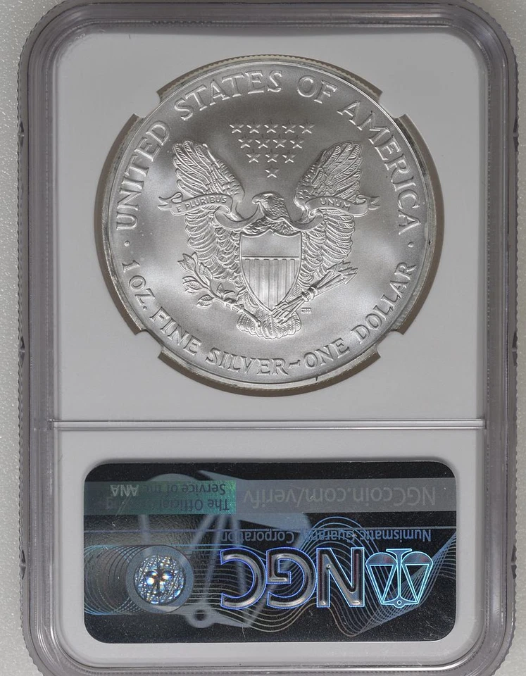 Silver Eagle 2004 MS 70 NGC Foto 2 de 2