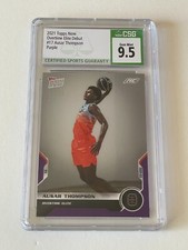 2021 Topps Now OTE Overtime Elite AUSAR THOMPSON Purple # /25 CSG 9.5 Rookie RC
