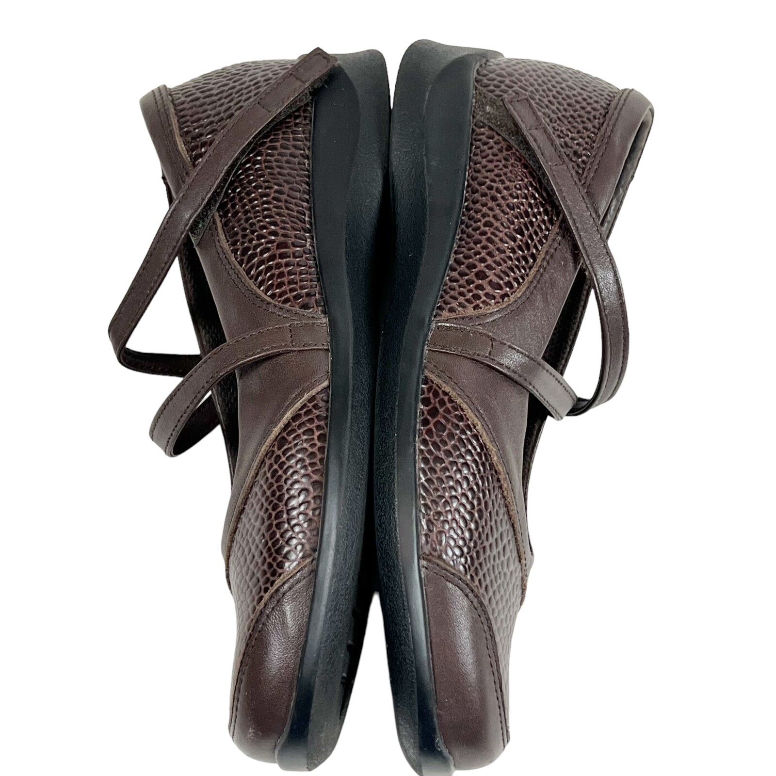 Aetrex Brown Leather Pebble Adjustable Hook & Loo… - image 5