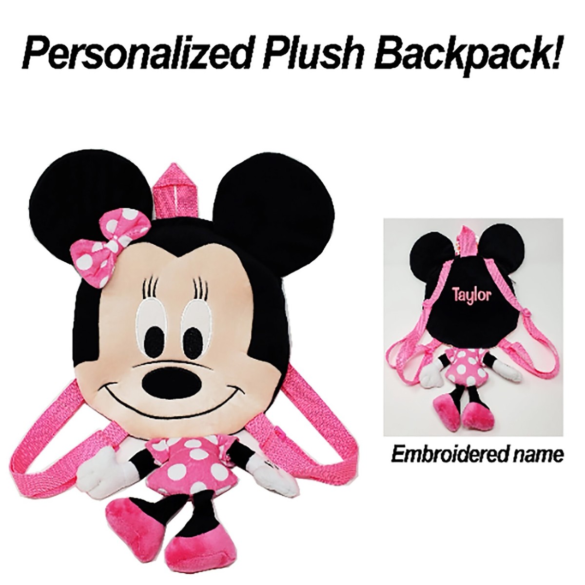 Disney backpack bag Minnie Mouse zip up cherries ? Pink Plush Mouse Minnie Mouse Exclusive Hearts Strawberry Scented Sherpa Mini  main image 3