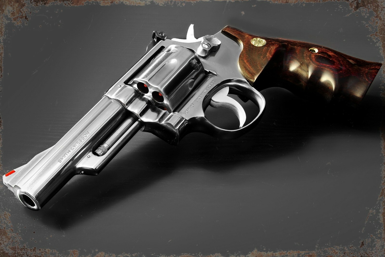 Tableaux arme à feu pistolet revolver 50x70 cm cadre déco murale design