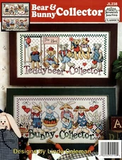 Jeremiah Junction JL238 BEARY & BUNNY COLLECTOR Cross Stitch Pattern Leaflet