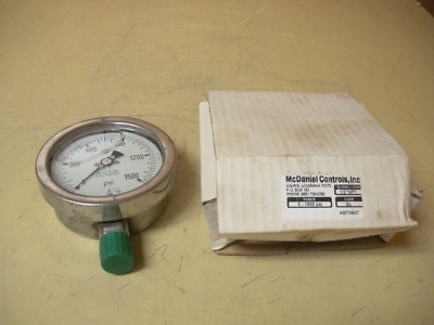 McDaniel Control 1/2'' NPT 0-1500 PSI Gauge